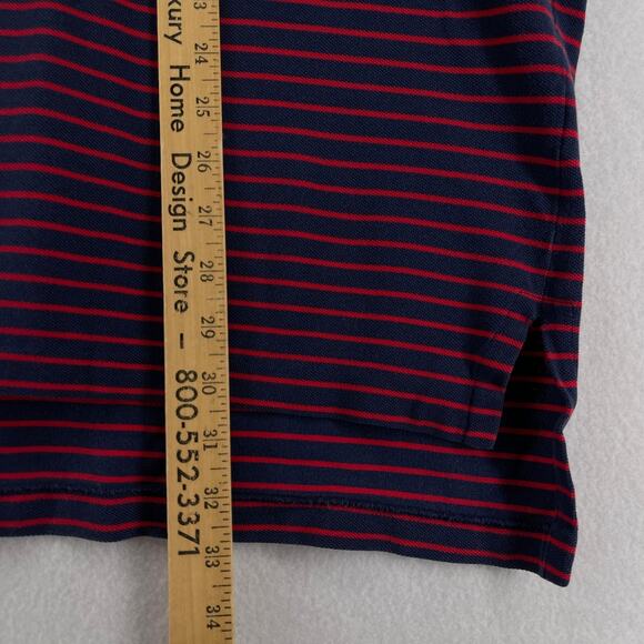 POLO RALPH LAUREN Shirt Men XL Golf Polo Striped Short Sleeve Cotton Pique Black - Picture 12 of 13
